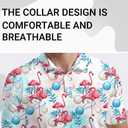 Men's Funny Golf Polo Shirts Quick Dry Blue Cartoon Short Sleeve Polo Shirts (L)