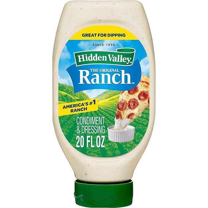 Hidden Valley Original Ranch Organic Salad Dressing & Topping, Gluten Free - 16 Ounce Bottle 36 Pack (EXP 22 MAY 2026)