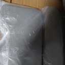 Efomao Big and Tall Office Chair 400lbs, PU Leather Executive Office Chair with Retractable Footrest, 135 Degree Reclining Heavy Duty Desk Chair for Home Office, Light Grey