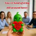 2 x Retirement Gifts for Women Men - Inspirational Thank You Appreciation Gifts for Coworker Boss Teacher Mentor Nurse, Hand-Painted Resin Pickle Figurine - Cute Office Desk Pickle Decor