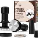 Espresso Tamper 54mm – Fits Dalla Corte And La San Marco Portafilter – Not For Breville Sage – Spring Loaded Calibrated Coffee Tamper Tool – Barista Tools – Espresso Machine Accessories