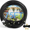 for Outside Patio - 75FT Misting Cooling System with 28 Brass Nozzles and 3/4" Adapter, 23M DIY Outdoor Misters Kit for Garden, Greenhouse, and Patio Cooling