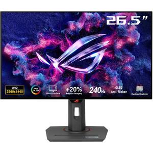 ASUS ROG Strix 27 1440P OLED Gaming Monitor (XG27AQDMG) - QHD, Glossy OLED, 240Hz, 0.03ms, Custom Heatsink, Anti-flicker,Uniform Brightness, G-SYNC Compatible, 99% DCI-P3, DisplayWidget, 