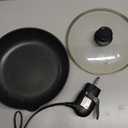 Elite Gourmet EG6207# Scratch Resistant 10.5-inch (2Qt) Fry Pan, Easy-Pour Spout Dishwasher Safe, Non-stick Electric Skillet with Vented Glass Lid, Adjustable Temperature, Black