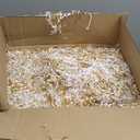 Aviditi Crinkle Cut Paper Shred Filler, White/Gold, (1 Case of 10 Lbs.) for Gift Wrapping, Holidays, Craft DIY's, Basket Filling and Decoration