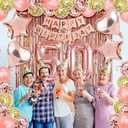 Rose Gold 50th Birthday Decorations for Her - Party Decor with Fifty Birthday Theme