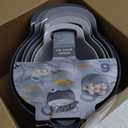 COOK WITH COLOR Nesting Plastic Mixing Bowl Set with Pour Spouts and Handles, Grey, 4 Piece Non-Slip (Gray)