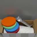 Nuenen 5 Pack Ice Cream Containers 1Qt Freezer Storage Tubs with Silicone Lids and Spoon for Homemade Ice Cream Reusable, Sorbet Dishwasher Safe(Blue, Red, Green, Orange)