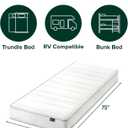 Zinus 6 Inch Narrow Twin Foam & Spring Mattress, Medium Feel, 75" x 30"