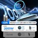 LISEN 200W Car Charger USB C Fast Charge [Gan] PD 140W Fast Car Charger USB C, 3 Port Type C Fast Charging for Multi Device, for iPhone 17 16 15 14 13 12, MacBook Neo, Laptop, iPad, Samsung S26 S25