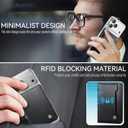 Vinich for MagSafe Wallet Magnetic RFID Blocking Card Holder Compatible with MagSafe Phones and Cases, Strong Magnet Minimalist Phone Wallet for iPhone 17/16/15/14/13/12/ Pro/Max/Plus, Black