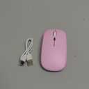 Wireless Bluetooth Mouse Rechargeable Long Lasting Dual Mode - BT 5.2 & 2.4G Silent RGB LED Mice, Slim Portable Ergonomic Mouse for Laptop/PC/Tablet/MacBook/iPad/Apple Devices(Pink)