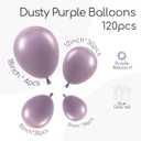 120pcs Dusty Purple Balloons 18 12 10 5 inch Purple Balloons Different Sizes Balloon Arch Kit for Boho Bridal Baby Shower Wedding Birthday Party Decorations