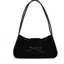 2 x Small Shoulder Bags for Women Suede Handbag Cute Bow Purse Y2K Suede Hobo Handbag Clutch Underarm Purse