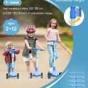 2-in-1 Adjustable Kick Scooter for Kids 3-5 (Suitable 3-12 Years),5-Level Handlebar & Removable Seat, LED Light-Up Wheels, Wide Deck, Foldable Design for Indoor/Outdoor Use - Girls & Boys