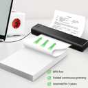 300 Sheets Thermal Printer Paper Continuous Folded 8.5 x 11 Inches US Letter Size Office Paper Products for PD-A4/ M832D/ M08F Portable Printer, Inkless and Wireless Printers, Advanced Value Set.