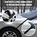 Sunny color Windproof Windshield Cover for Ice and Snow, Upgraded Thicken Oxford Fabric Car Windshield Cover Best for Ice, Frost & Snow Removal Windshield Snow Cover for All Weather (67x47 Inches)