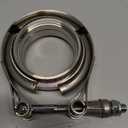 T304 Stainless Steel 2'' Inch V Band Bolt Clamp With Male Female Flanges Assembly For Exhaust System,Turbocharger,Exhaust Clamp 1PC