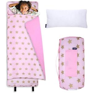Wildkin Kids Original Nap Mat Cozy Kids Sleep Mat with Pillow, ideal for School & Travel