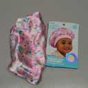 KISS COLORS & CARE Toddler Unicorn Silky Satin Hair Bonnet - Super Soft Breathable Material for Hair Protection from Dryness, Friction & Split Ends Overnight - Suitable & Safe for All Hair Types