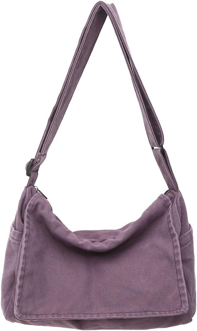 Messenger Bag for Women Men Satchel Bag Canvas Crossbody Shoulder Bag Casual Sling Bag