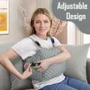 Mastectomy Pillow - Post Surgery Pillow, Mastectomy Must Haves, Breast Pillow for Sleeping After Heart Surgery, Reduction & Augmentation Recovery Supplies Seatbelt Pillows Gifts for Woman (Grey)
