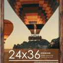 24x36 Poster Frame Brown, Poster Frames 24 x 36 inches or 24x36 Picture Frames with HD Plexiglass Durable and Scratch-proof for Horizontal or Vertical Wall Mounting, 1 Pack