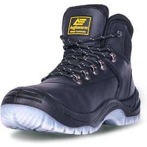 6" Steel Toe Work Boots for Men Waterproof Durable Crazy-Horse Non Slip Industrial and Construction Safety Footwear Mens Work Boots (10.5)