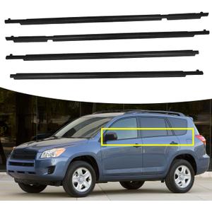 4pcs Weatherstrip Window Seal Car Window Moulding Trim Replacement for 2009-2012 RAV4