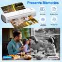 13 Inch Laminator Machine with 30 Laminating Sheets, A3 11-in-1 Hot & Cold Thermal Laminator for Teachers, 60S Fast Warm-Up, 450mm/min, Never-Jam Design Laminate for Home, Office, School -White