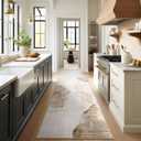 Phantoscope Washable Runner Rug 2'x6' Non-Slip, Modern Neutral Boho Hallway Rugs for Entryway, Stair, Bedroom, Distressed Geometric Dune Pattern, Low-Pile Foldable Floor Carpet, Linen Beige/Taupe