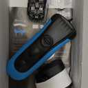 Braun Electric Series 3 Razor with Precision Trimmer, Rechargeable, Wet & Dry Foil Shaver for Men, Blue/Black, 4 Piece