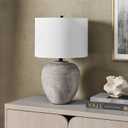 Henn&Hart 23" Modern 1-Light Table Lamp, Rustic Earth