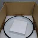 Modern Black Flush Mount Ceiling Light, 3-Lights Round Ceiling Light, Minimalistic Ceiling Lamp Acrylic Shade Lighting Fixture for Bedroom Laundry Room Bathroom Hallway(15.8 Inch)