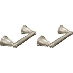 Moen YB2208BN Brantford Spring-Loaded Toilet Paper Holder, 1 Count (Pack of 2), Brushed Nickel