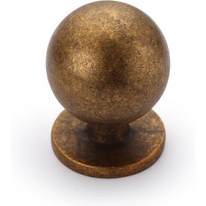 Asidrama 10 Pack Antique Brass Kitchen Cabinet Knobs, Vintage Retro Cabinet Knob Kitchen Cabinet Hardware for Cupboard Drawer Knob Dresser Knobs