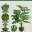 Florisso 28" Artificial Monstera Plant Tall Fake Faux Plants Indoor Outdoor Tree for Living Room Home House Decoration