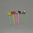 NKM 5Pcs Mickey Pens, Cute Cartoon Pure Color Simplicity Black Ink Ballpoint Pens for Students Men Women Workers School Office Supplies
