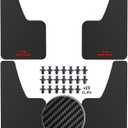 XUKEY 4pcs Black Universal Mudflaps for Car SUV Van Hatchback UTV ATV Front Rear Mud Flaps Splash Guards Fender Flares Mudguard with Hardware 14.17''x 8.27''("R.S MUD Flaps Logo)