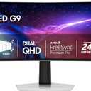 Samsung 49" Odyssey G93SC Series Curved Gaming Monitor, QD-OLED, 240Hz, 0.03ms, DQHD, G-Sync Compatible, FreeSync Premium Pro, Adjustable Stand