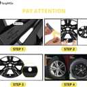 TangMiGe 4-Pack Wheel Skins Compatible with Chevrolet Equinox Alloy Wheel 2010 2011 2012 2013 2014 2015, 17 inch, 10-15 Chevy Equinox Wheel Rim Cover (Bright Black Color)