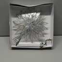 Kurt Adler 9-Inch Sunburst Capiz Lighted Treetop with Silver Glittered Finish