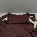 Amoretu Dresses for Women Long Sleeve Off Shoulder Maxi Flowy Casual Loose Plain Dress with Pockets, Size M