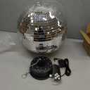 12 Inch Motorized Disco Ball with Remote and RGBW Lights