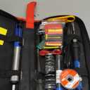 Soldering Iron Kit, 60W Soldering Iron, 5 Soldering Iron Tips, 21-in-1 Adjustable Temperature, Solder Wire, Stand, Desoldering Pump, Soldering Welding Iron Kit for Electronics Hobby DIY 110V US Plug (Black and Red)