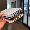 ZTOFERA Designed for iPhone 13 Pro Max Case 6.7 inch,Cute Plating Edge Love Hearts Pattern with Camera Lens Protection Phone Cover for Girls Women,Pink