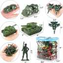 3 otters 307PCS Army Men Military Set, Military Battle Group Plastic Army Men Toy Soldiers for Boys and Girls, with Storage Container