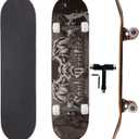 Professional Double Kick Skateboard, 31 inch Maple Deck, ABEC-9 Bearings, 95A PU Wheels