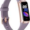 Fitness Tracker with 24/7Heart Rate, Blood Pressure, Sleep Tracking, Calorie, Activity Tracker with 1.1" AMOLED Color Screen, Waterproof Step Tracker for Android iPhones Women Men (Orchid)