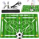 Soccer Training Mat, non-slip footwork training mat for improving ball control and footwork training. 35.5*23.5″, suitable for all ages. Comes with a storage bag, training socks, and Soccer Return Trainer Net.